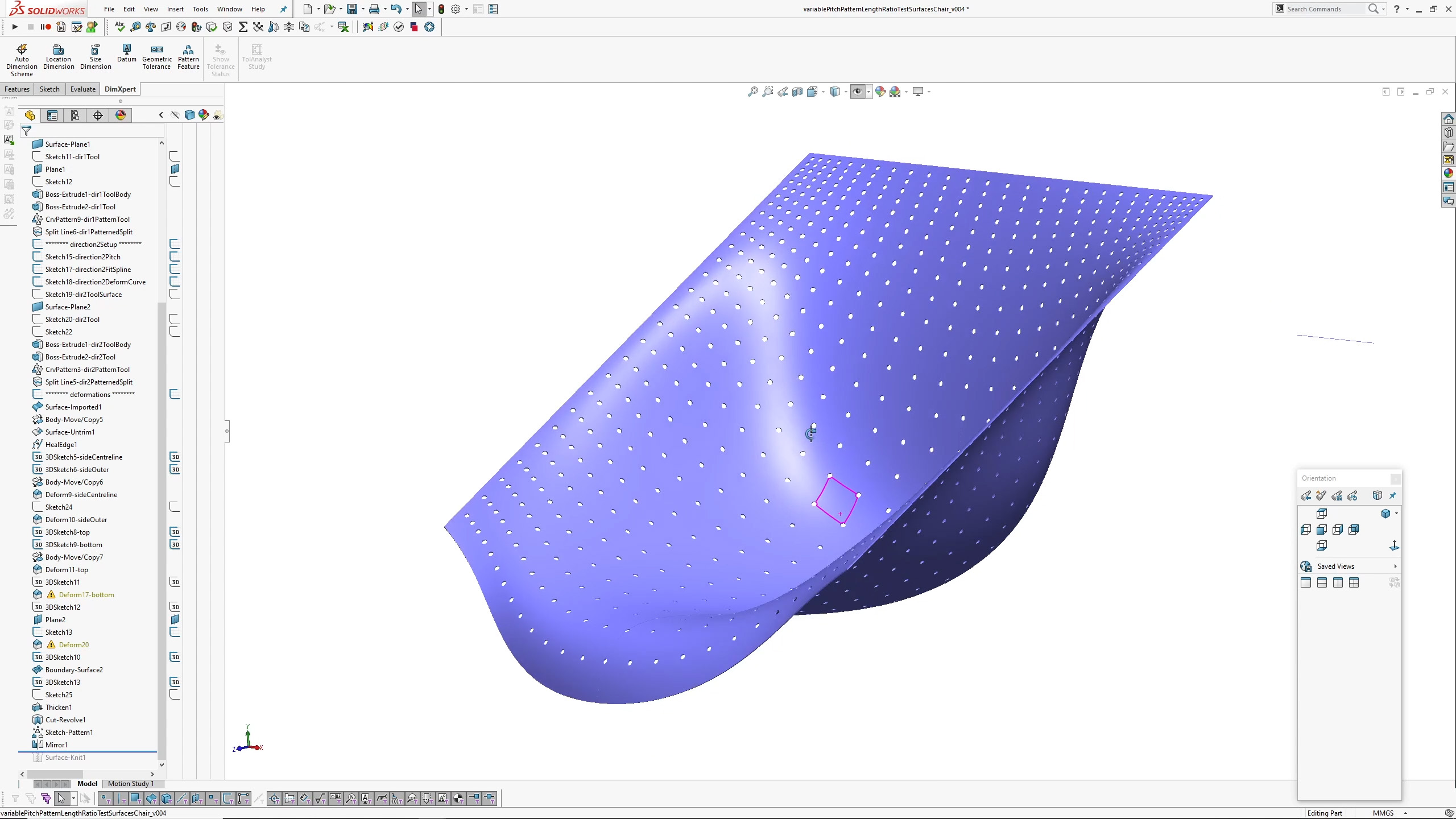 You are currently viewing Create a variable pitch pattern using the deform tool in Solidworks
