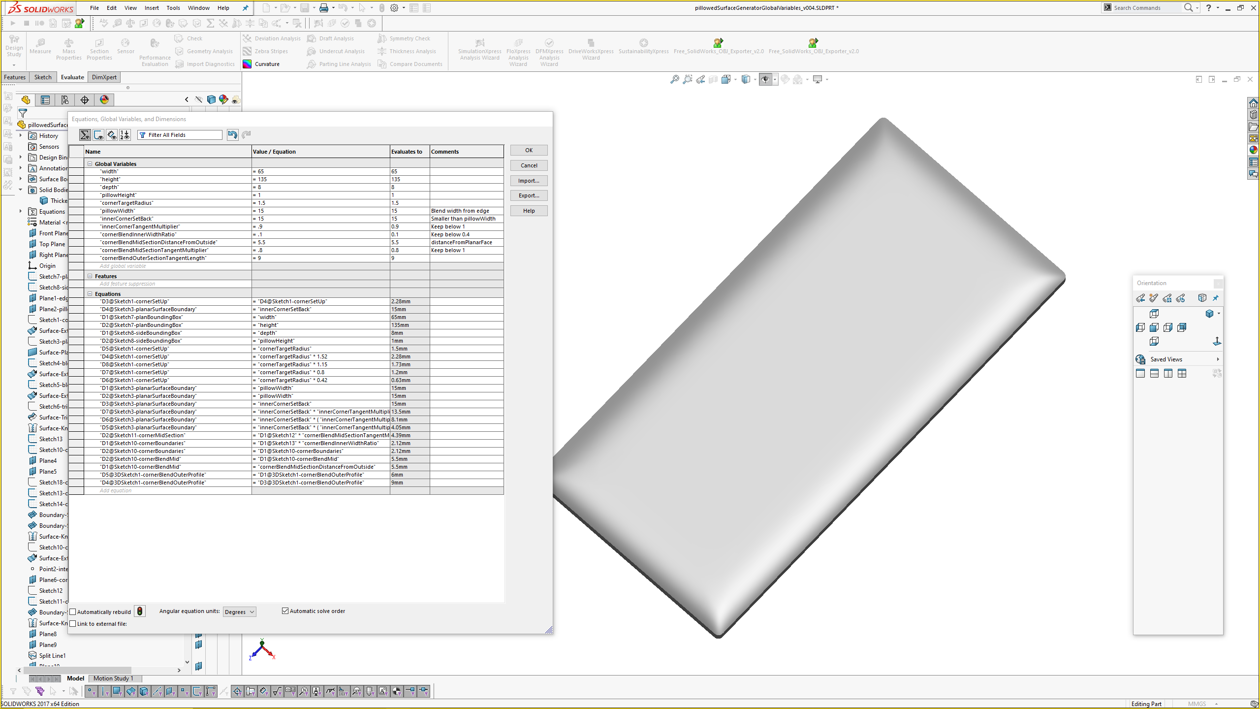 Read more about the article Solidworks: MK4 Pillowed Surface and Corner