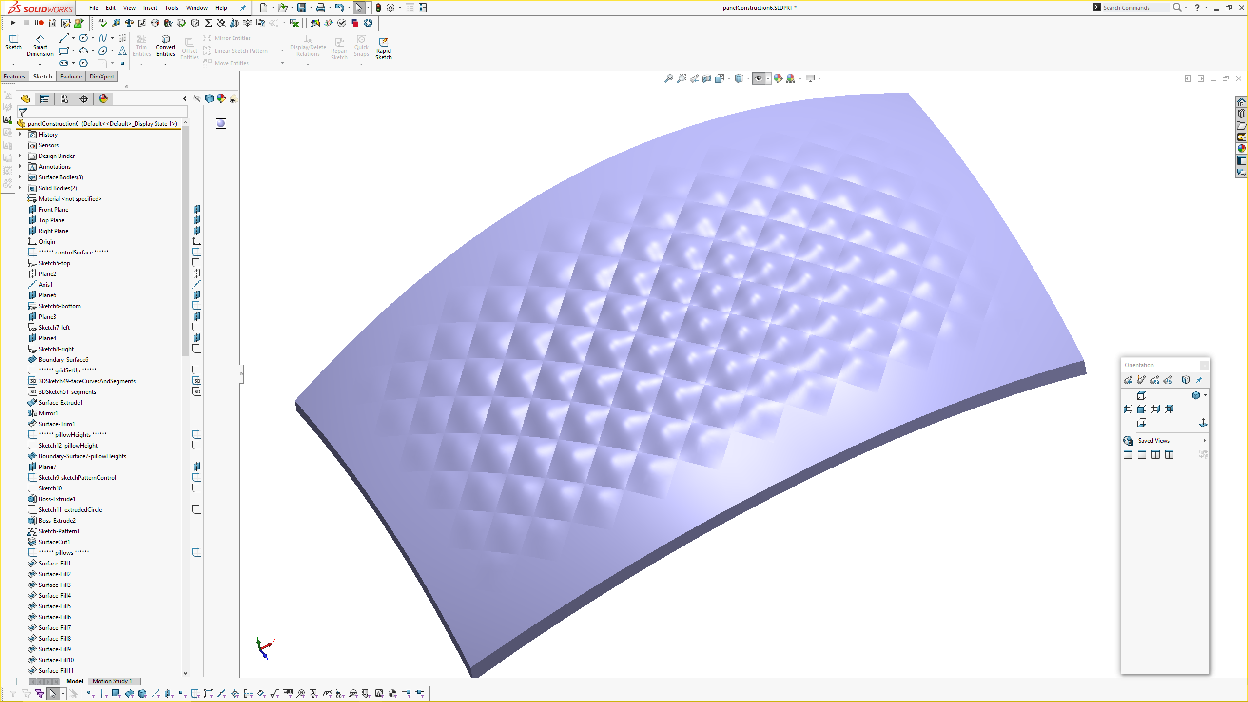 You are currently viewing Panelling Experiment in Solidworks