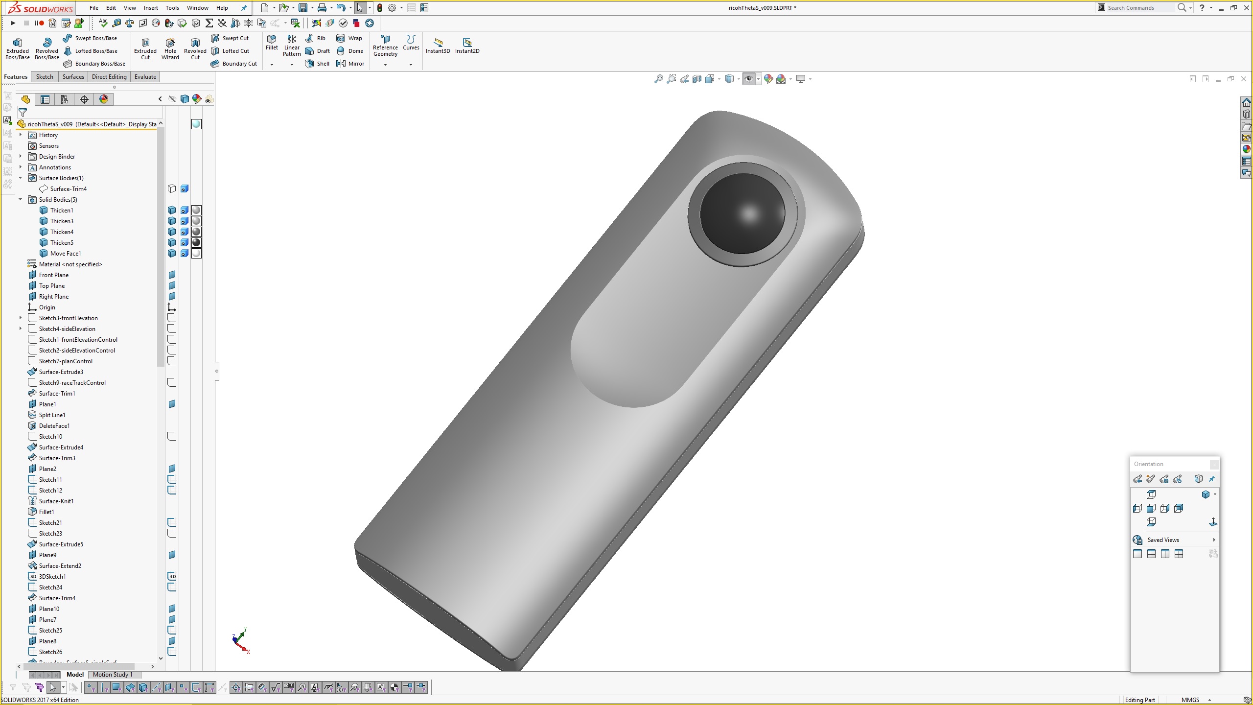 You are currently viewing Modelling the Ricoh Theta S Form in Solidworks
