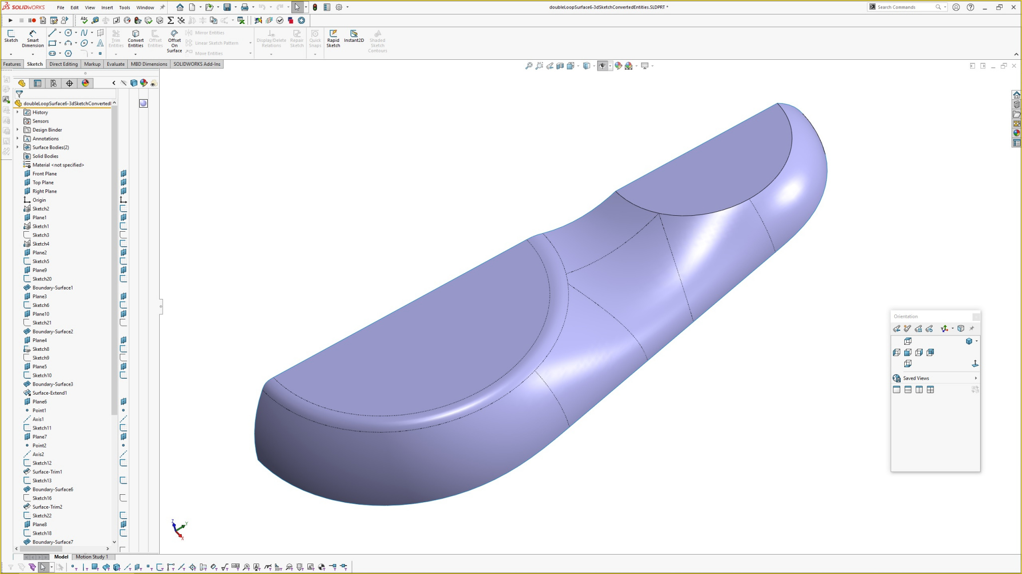 Solidworks Workaround: Using Converted Entities in Boundary Surfaces ...