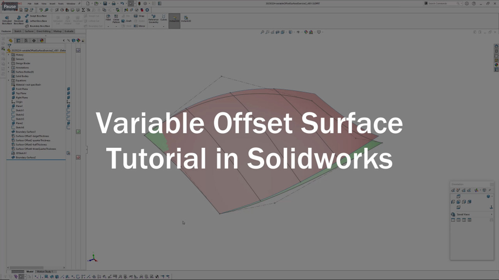 Variable Offset Surface Tutorial in Solidworks – Andrew Jackson