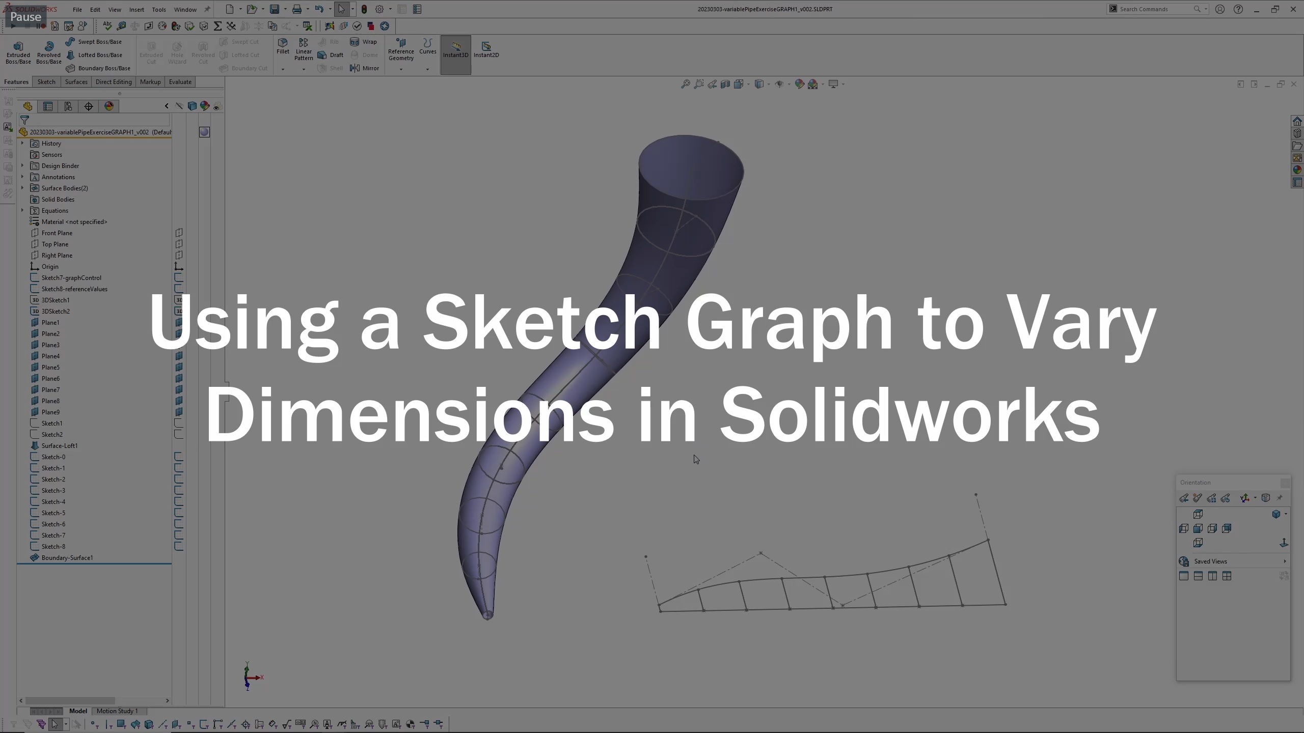 You are currently viewing Using a Sketch Graph to Vary Dimensions in Solidworks