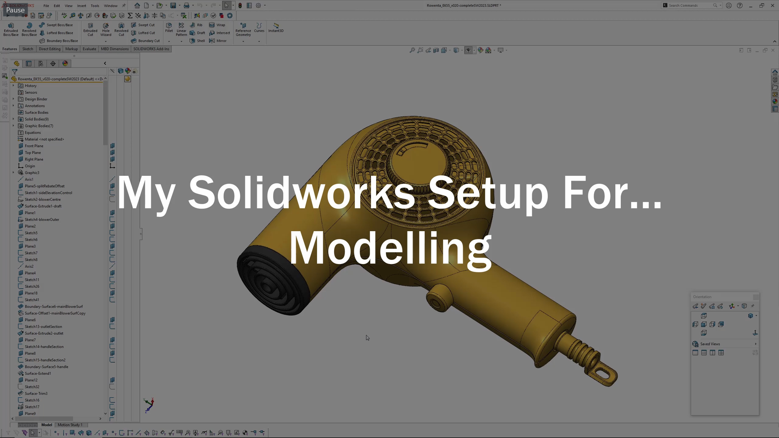Read more about the article My Solidworks Setup for… Modelling